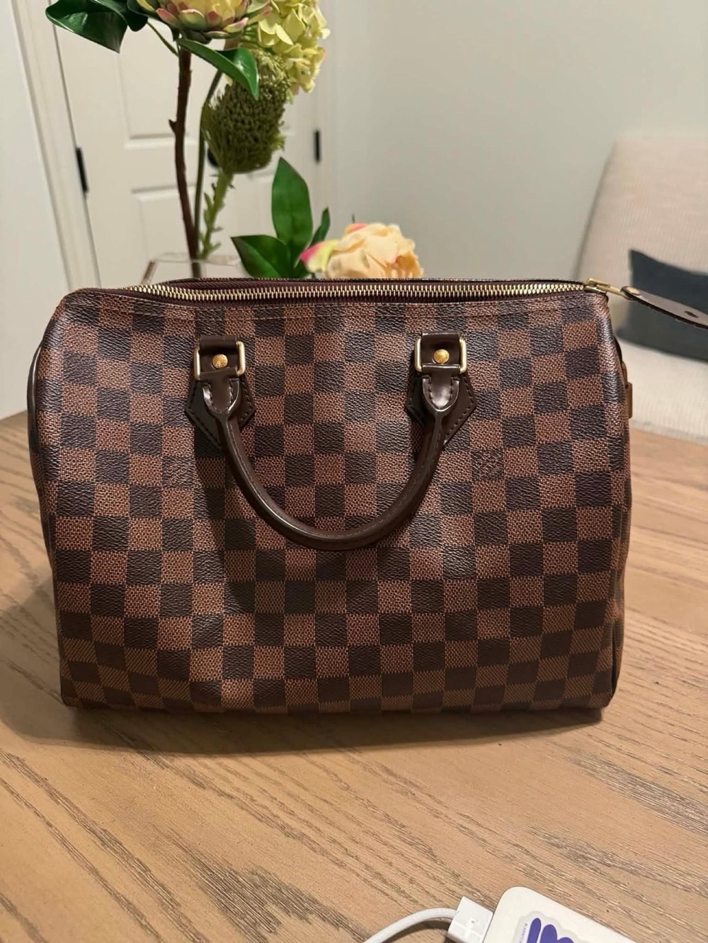 Louis Vuitton Damien Speedy 30 with Gold-Tone Hardware
